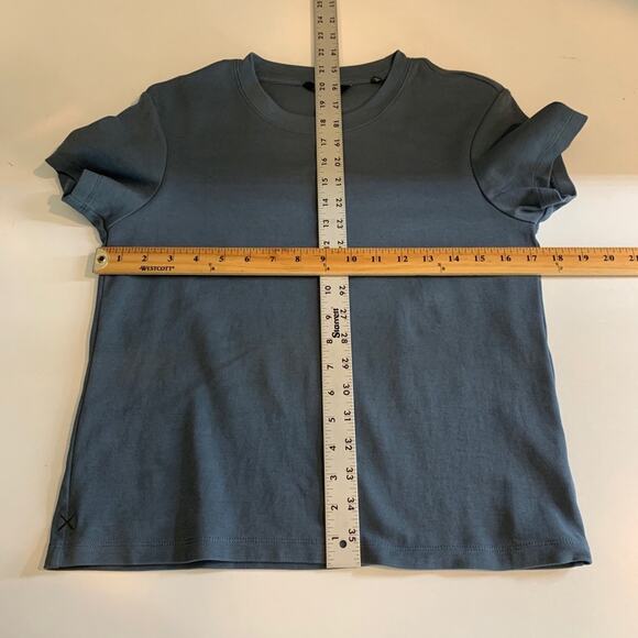 Cuts T Shirt Womens L Large Dusty Blue Cotton Blend Tomboy Short Sleeve Stretch - Picture 6 of 11